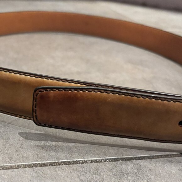 MAGNANNI Men’s Size 44 Leather Dress Belt - 1128 - Light Brown - Picture 5 of 8